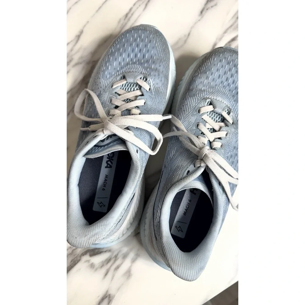 Hoka One One Mach 6 Womens Size 6.5 Blue Athletic Running Shoes Sneakers Comfort